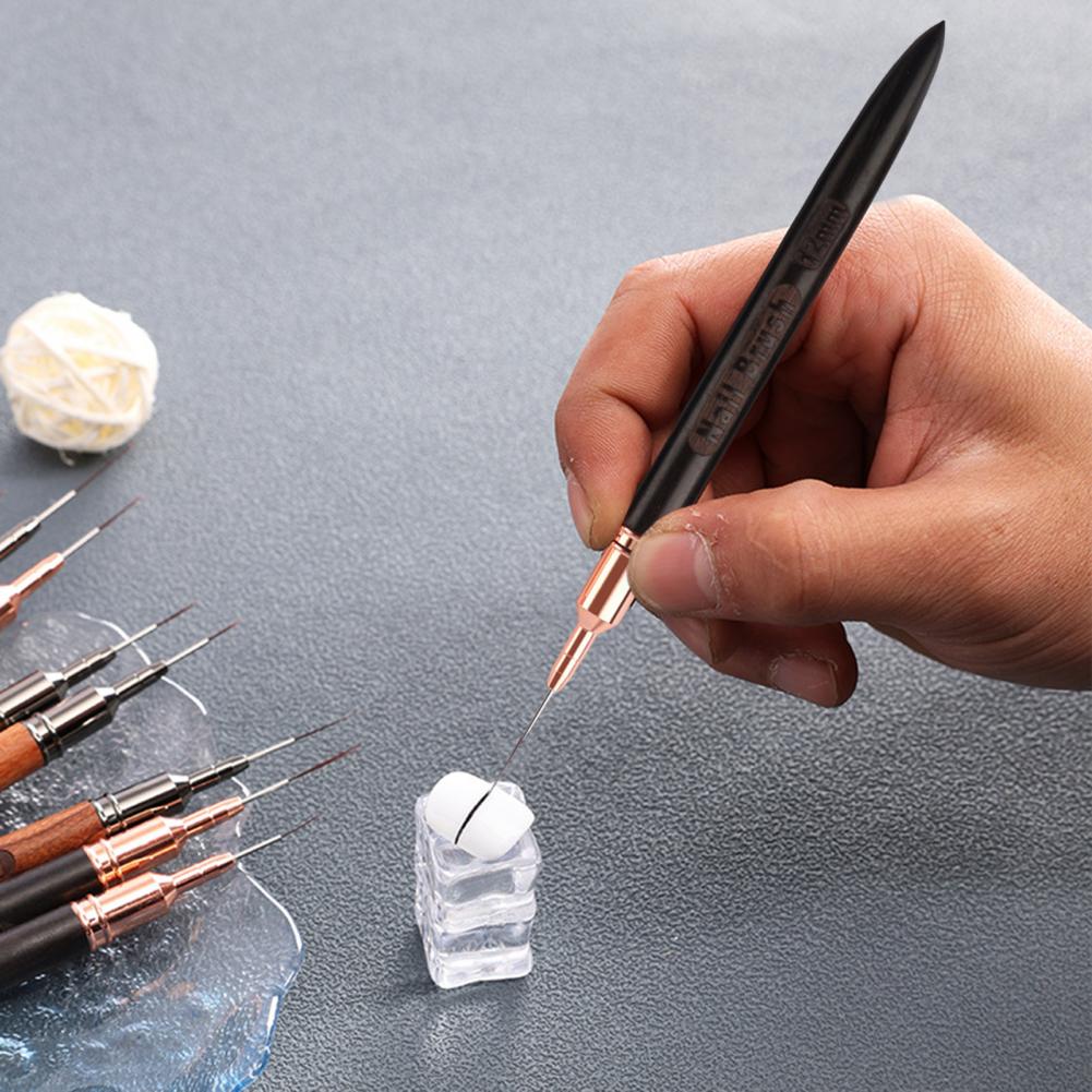 Nail Art Brush Set - Fijne Detail Nagelkwast 6/9/12/15/18mm Nagelkunst Kwastenset