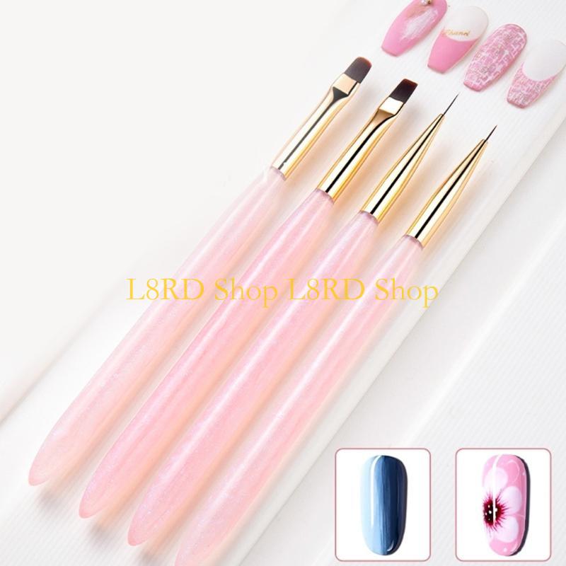 Nail Art Brush Set - L8RD 4 stks Nagels Art Penselen