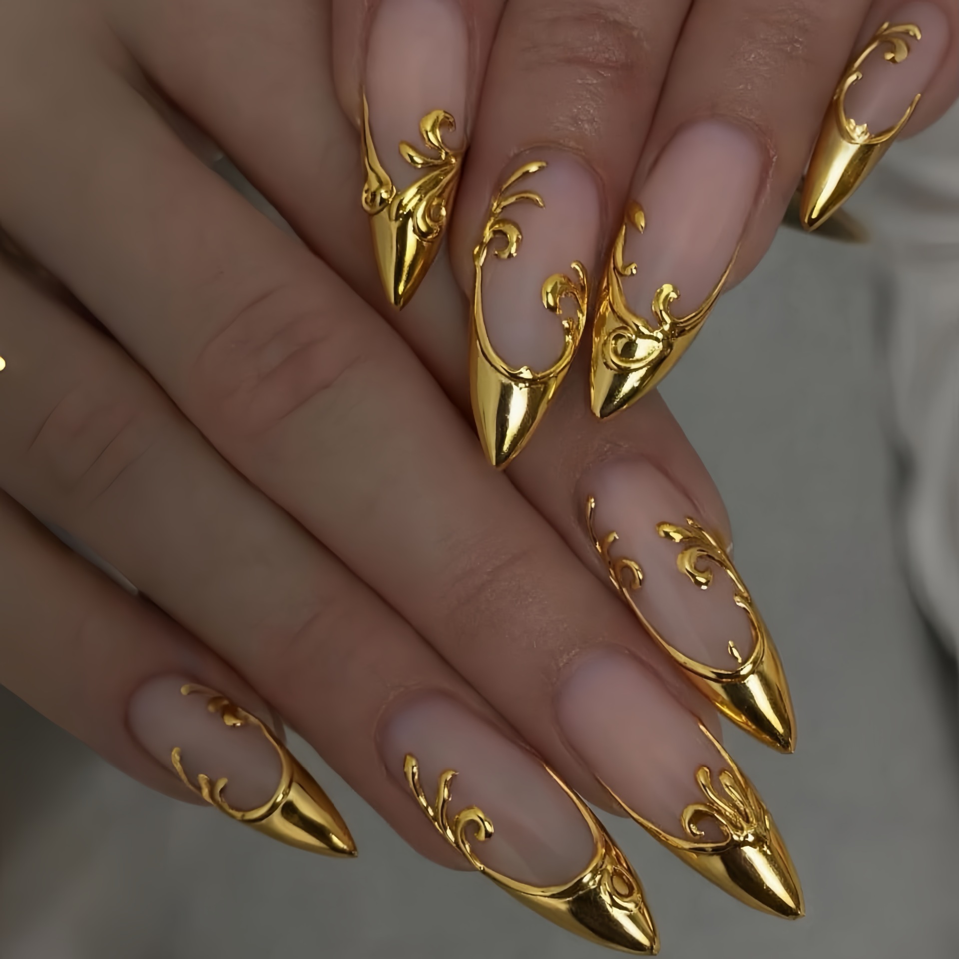 Press On Nail Set - 3D nepnagels voor vrouwen en meisjes,