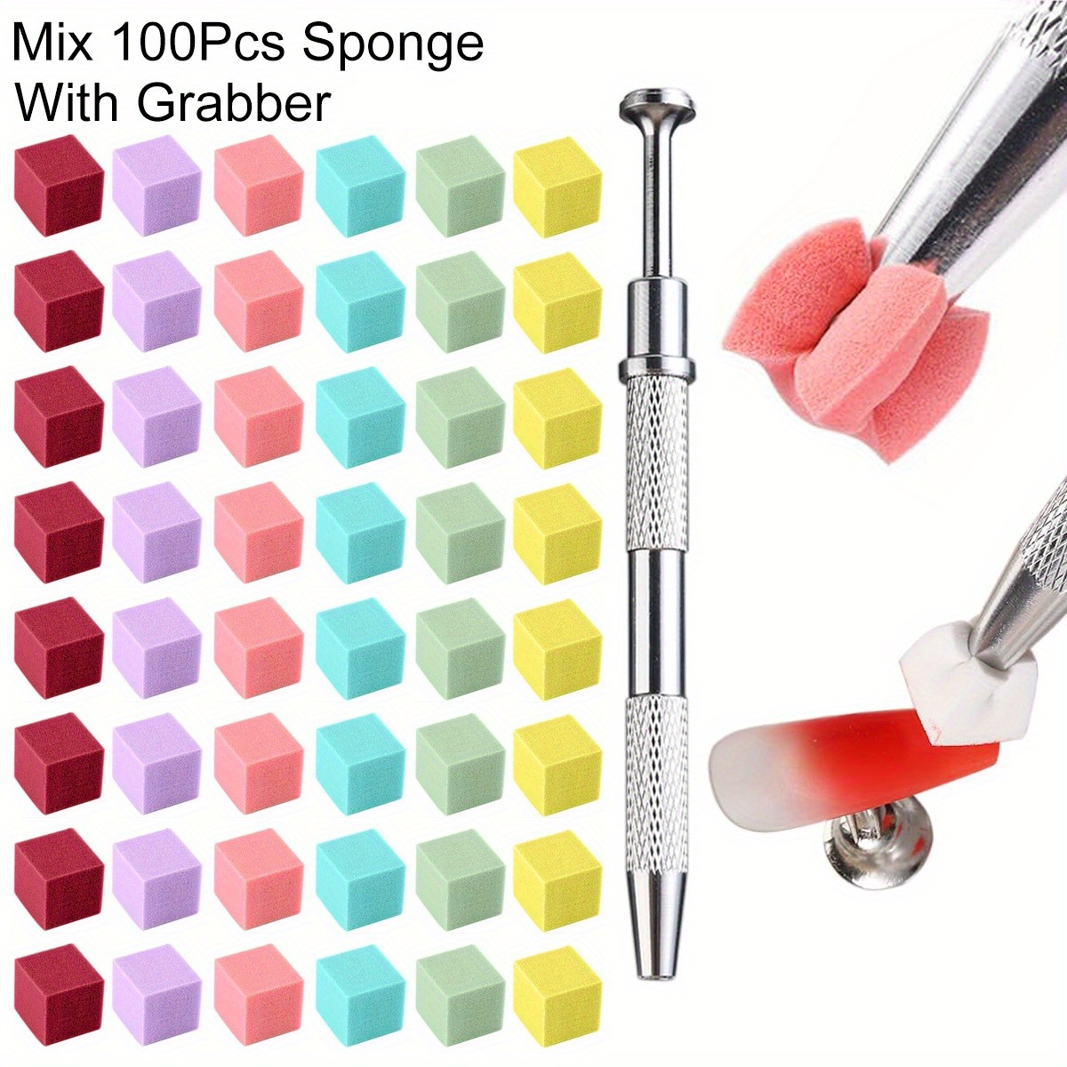 Nail Art Brush Set - 1/50/100 Stuks Vierkante Nail Art Spons