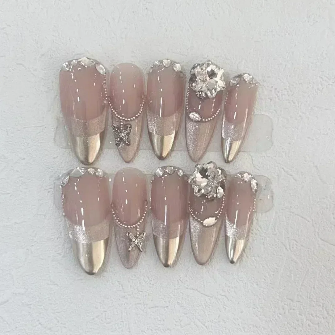 Nail Art Flower - 10 stuks handgemaakte pers op nagels