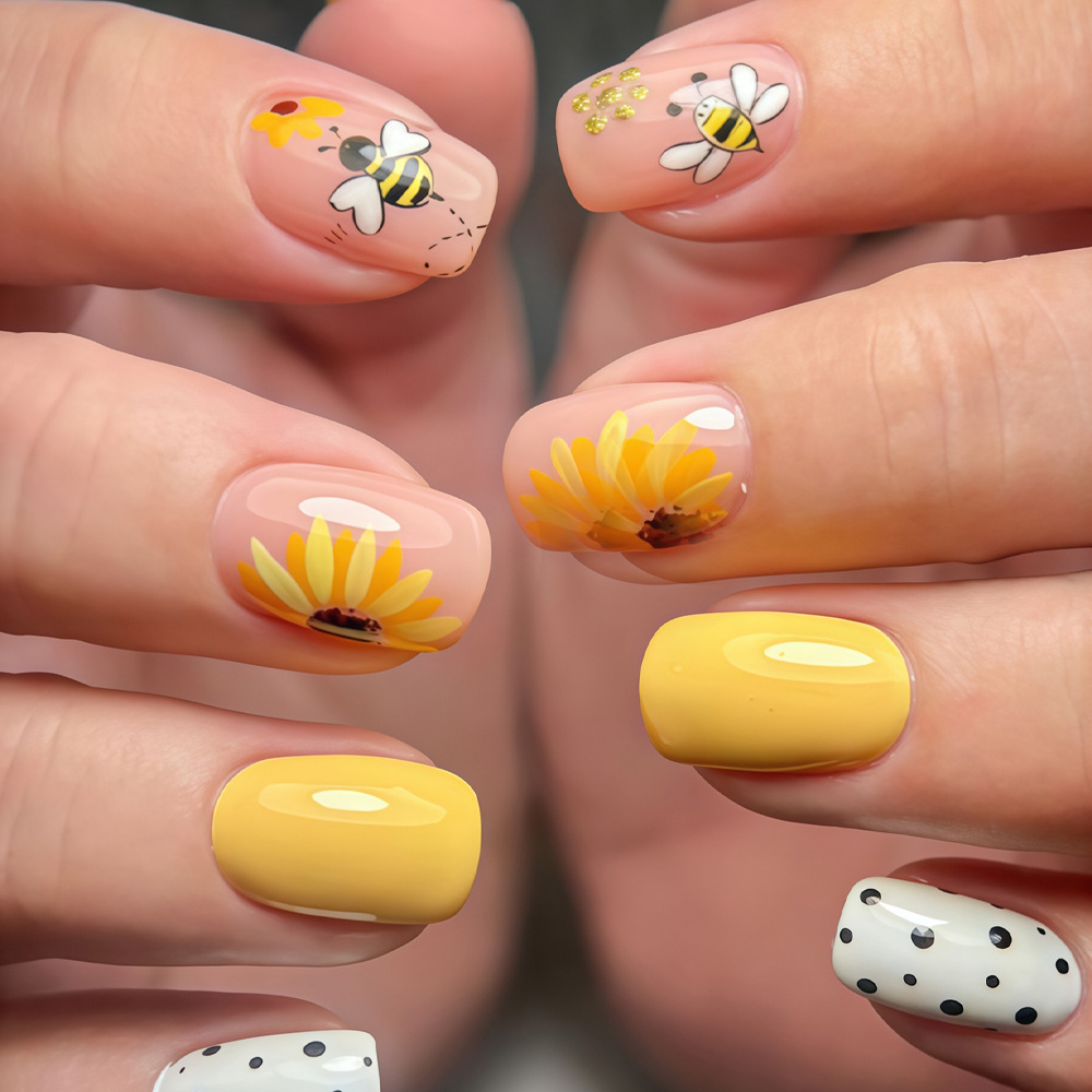 Press On Nail Set - Korte vierkante nepnagels voor dames en