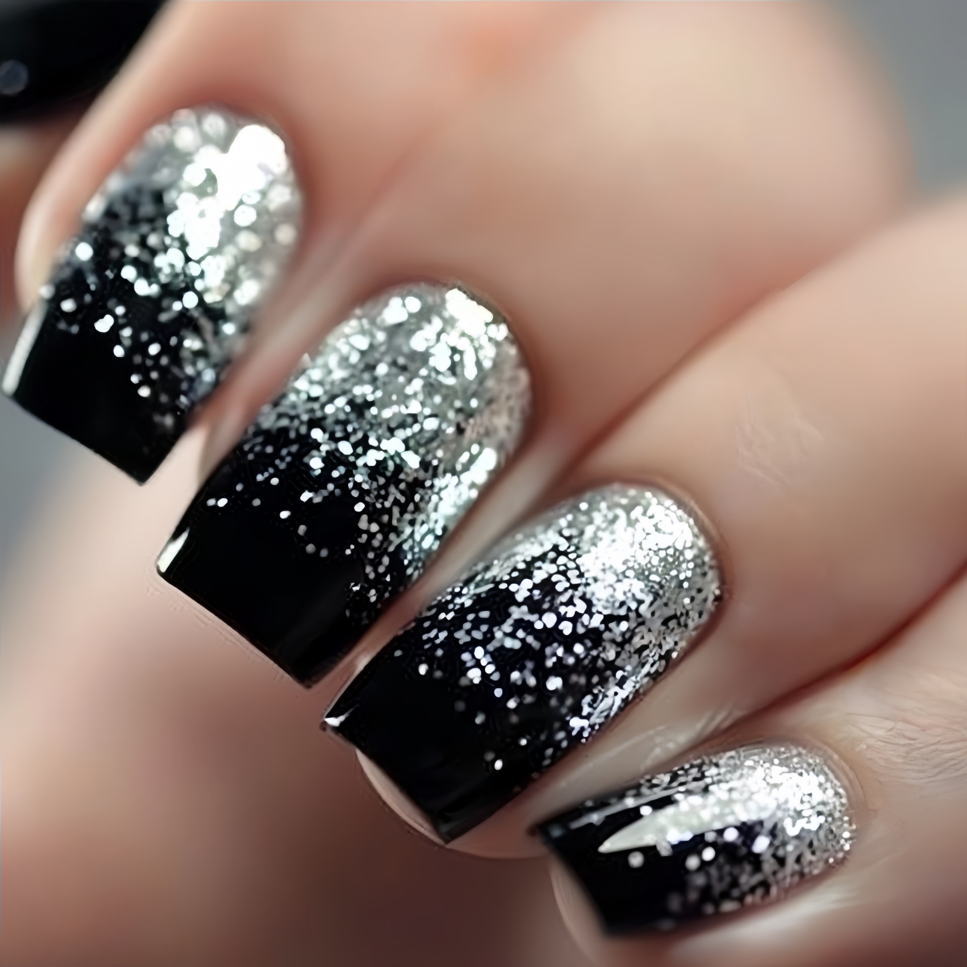 Press On Nail Set - Kort Medium nepnagels Gradiënt bruin rood