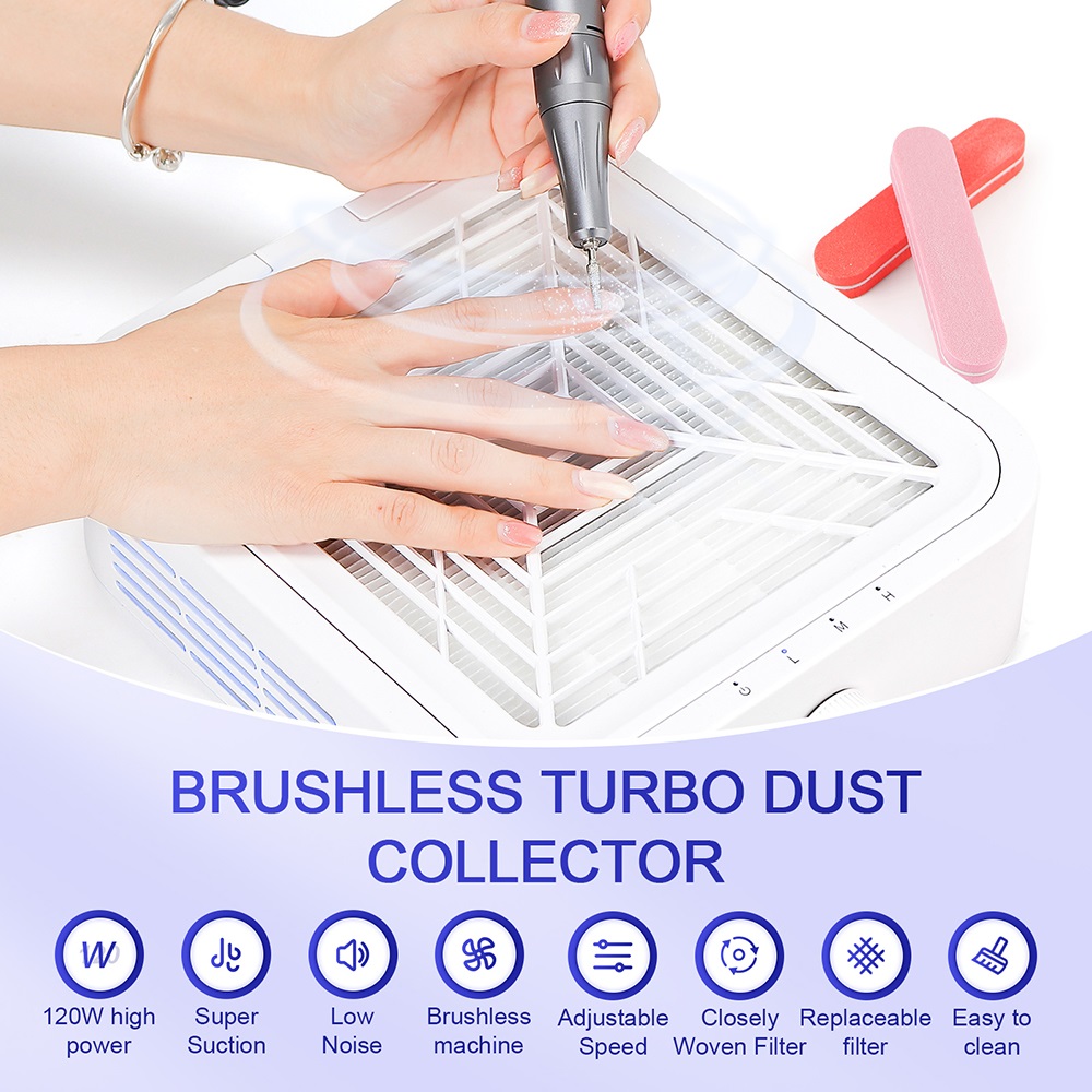 120 W Krachtige Nail Dust Coll - Nail Art Kaki recensie en prijs