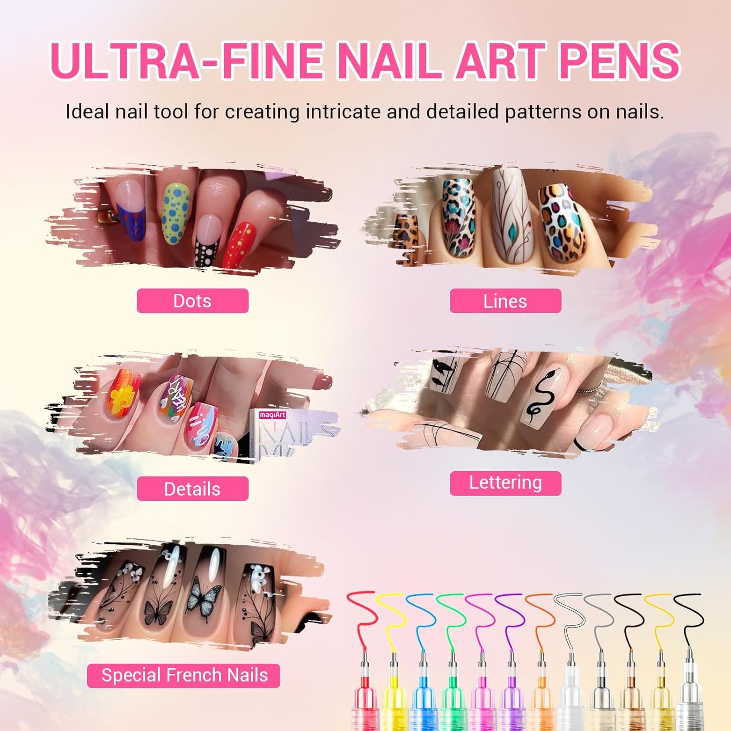 12-kleuren Nail Art Pen Set, N - Nail Art Brush Set recensie en prijs