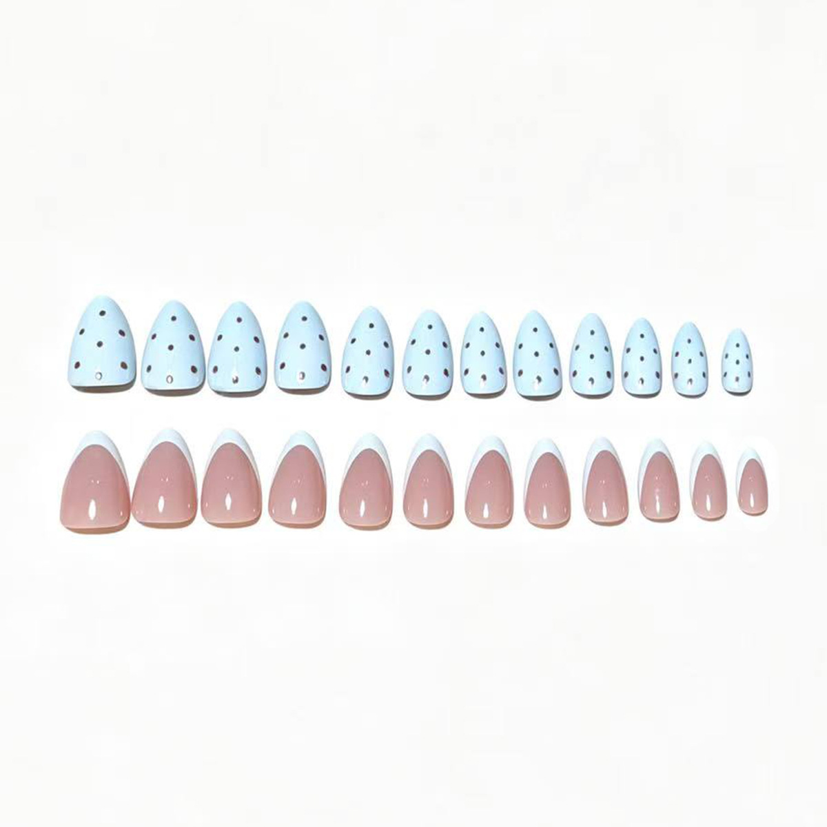 24 stuks Franse tip bloemnagel - Press On Nail Set recensie en prijs