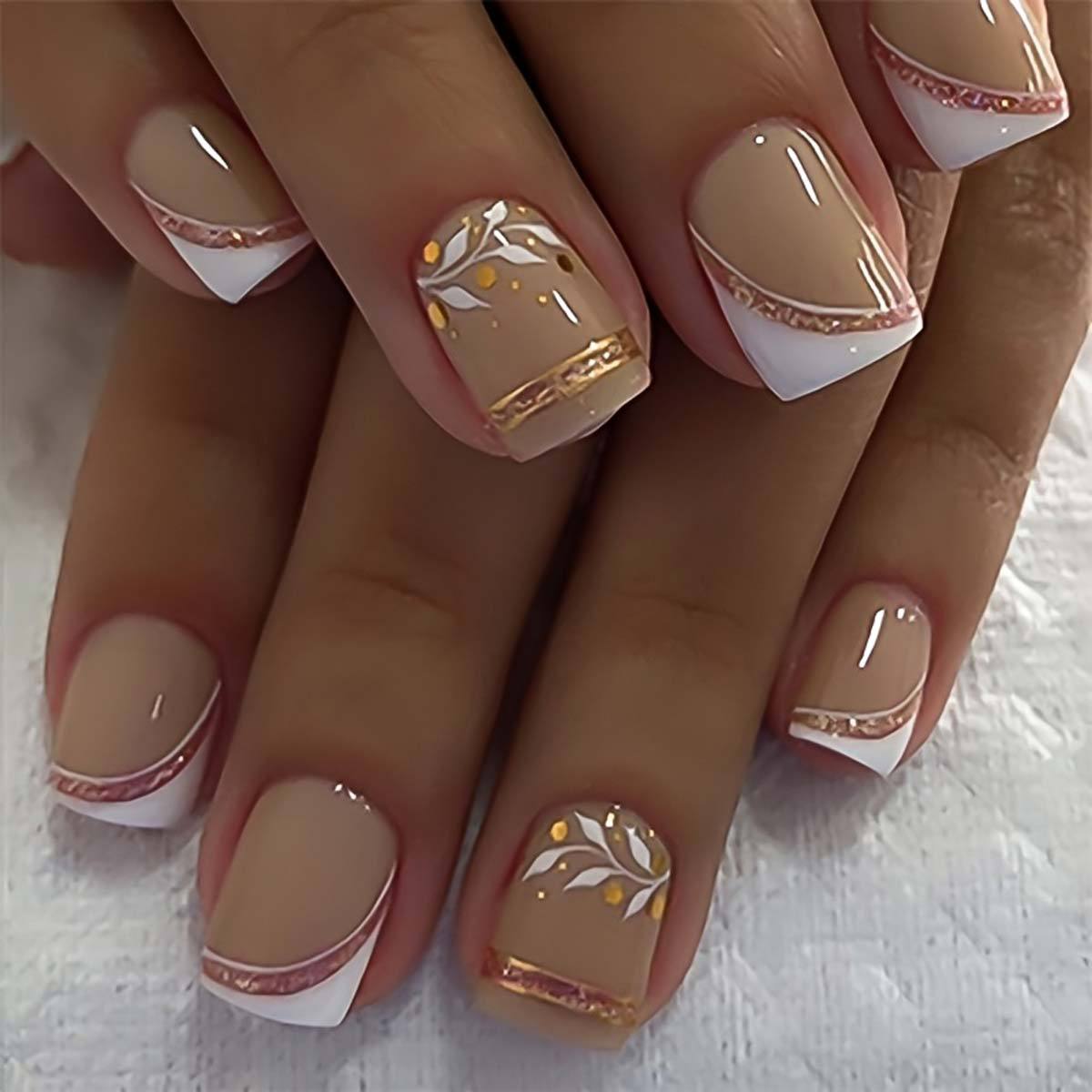 Naakte korte vierkante opdruk  - Press On Nail Set recensie en prijs