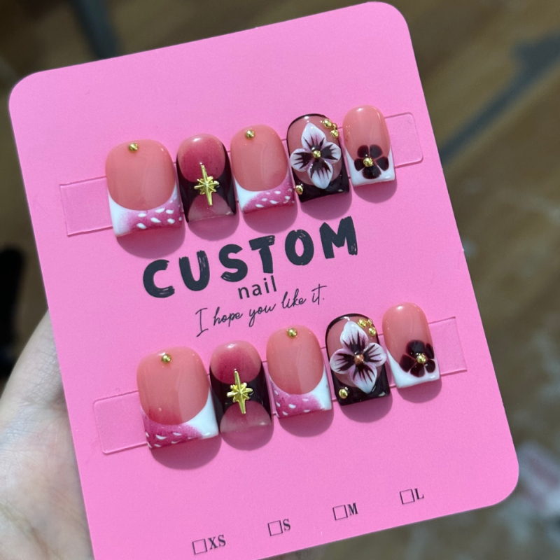 10 stuks handgemaakte luxe kor - Press On Nail Set recensie en prijs