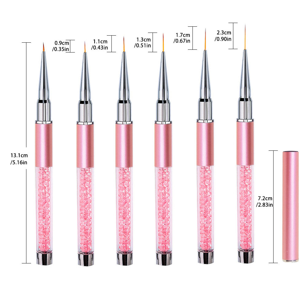 6-delige set acryl Franse stre - Nail Art Brush Set recensie en prijs