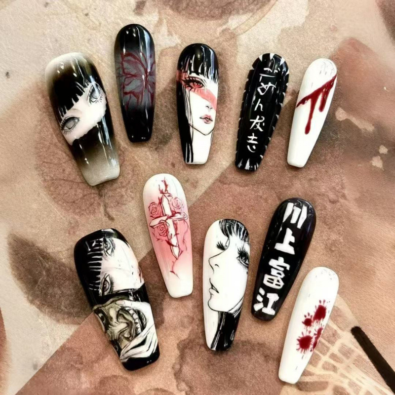 Kawakami Tomie manicure zoete  - Press On Nail Set recensie en prijs