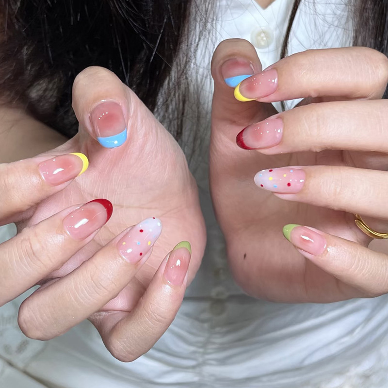 24 stuks amandelvormige kunstn - Press On Nail Set recensie en prijs