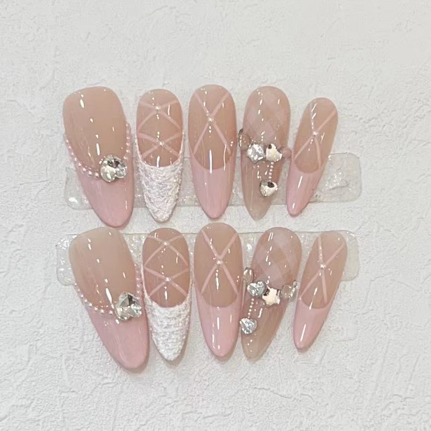 10 stuks handgemaakte pers op  - Nail Art Flower recensie en prijs