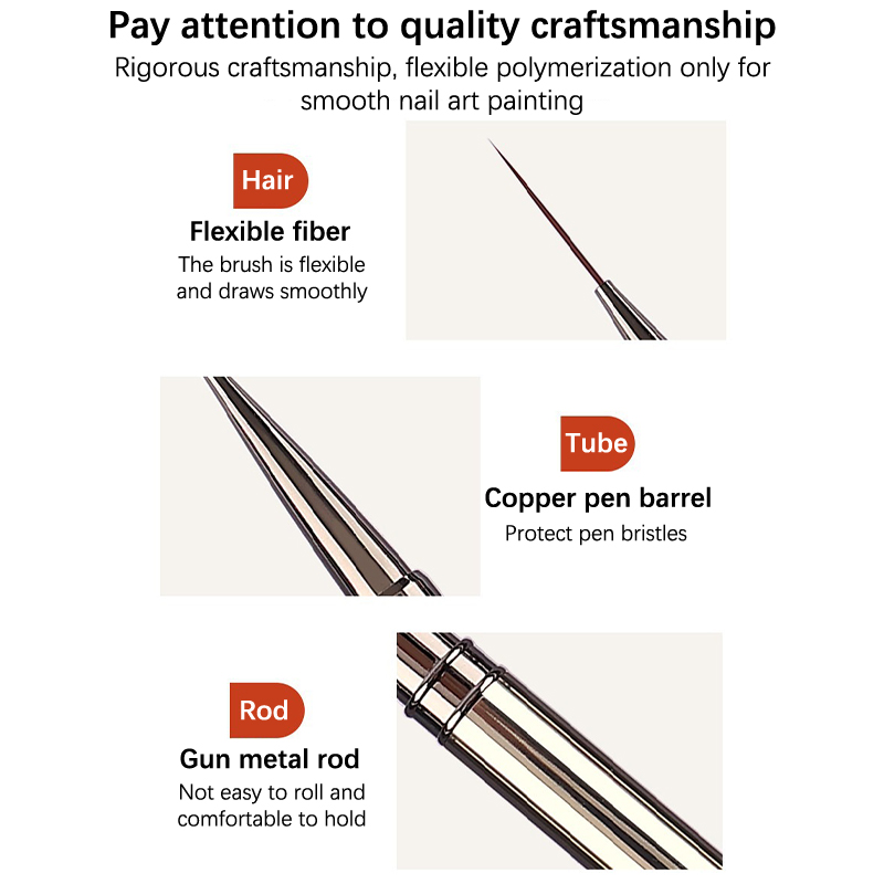 1 Stuks Nail Art Penselen Fran - Nail Art Kaki recensie en prijs