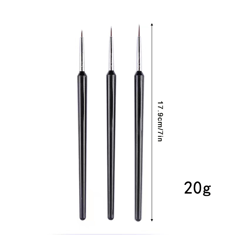 3-delige ultrafijne nagelkunst - Nail Art Brush Set recensie en prijs
