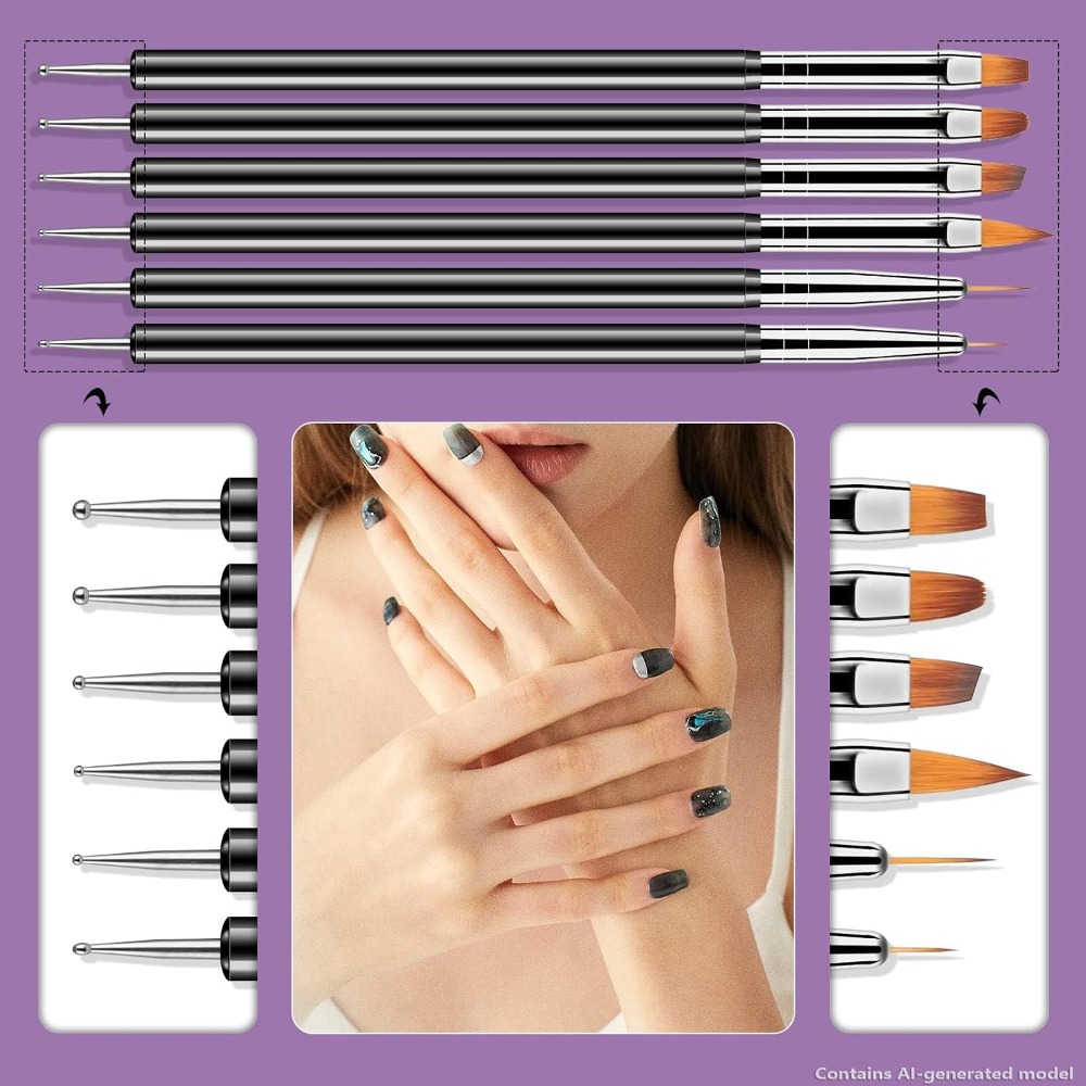 Dubbelzijdige nagelkunst stipp - Nail Art Brush Set recensie en prijs