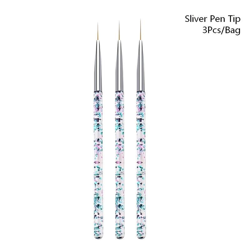 3-delige set transparante zand - Nail Art Brush Set recensie en prijs