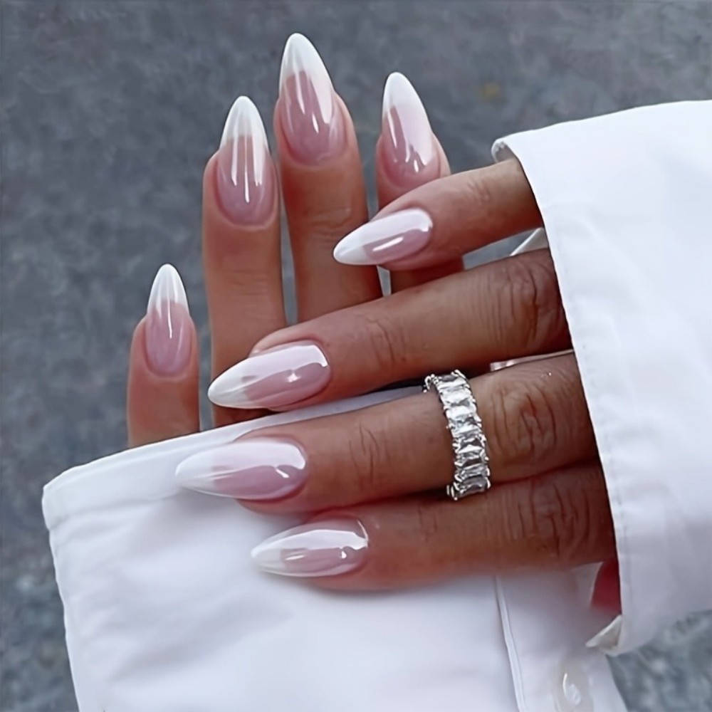 24 stuks melkachtig witte opdr - Press On Nail Set recensie en prijs